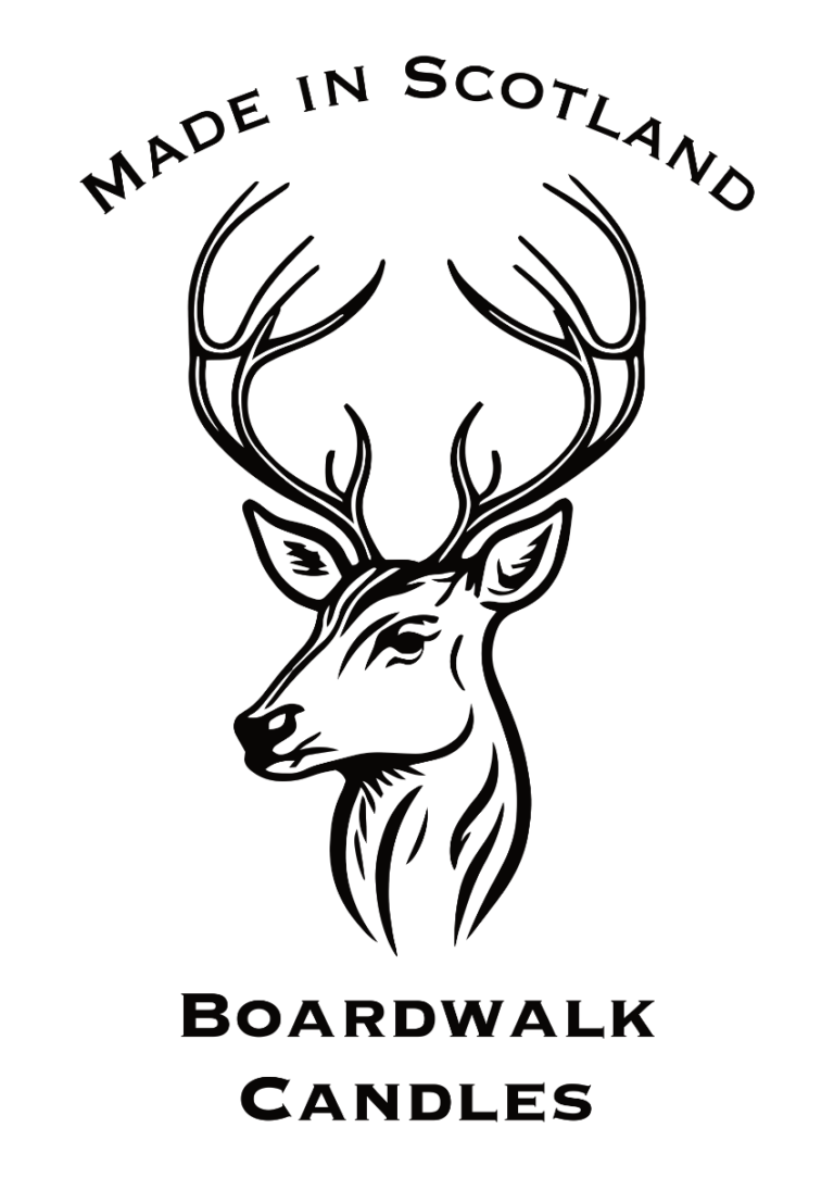 Black Stag with Made in Scotland Boardwalk Candles